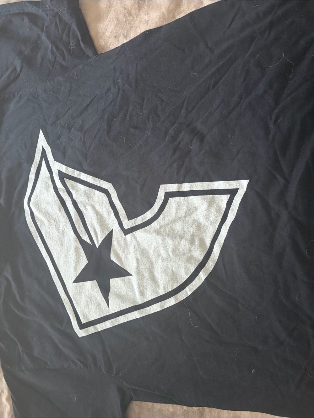 Famous Stars & Straps Black Tee with White Star Graphic